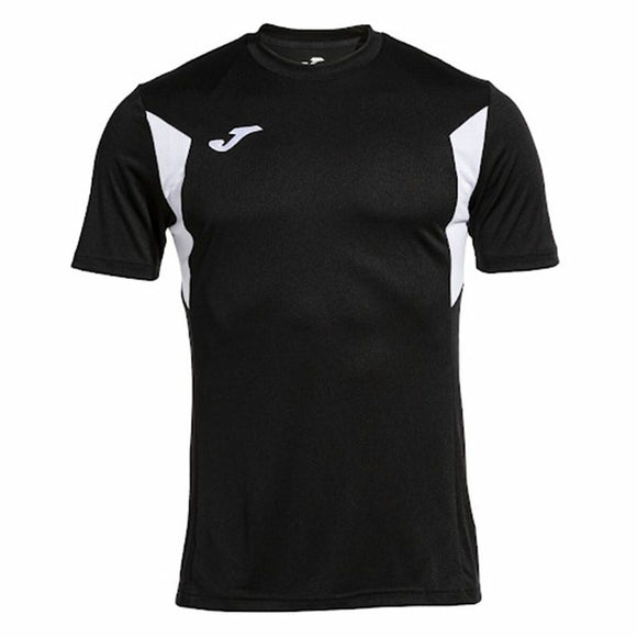 Maglia calcio uomo Joma nera con dettagli bianchi per sportivi e attività all'aria aperta