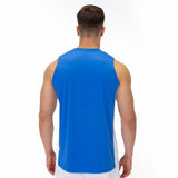 Maglia calcio uomo Joma in blu, schiena scoperta, ideale per allenamenti e partite sportive