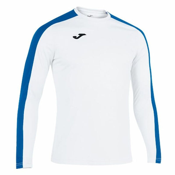 Maglia maniche lunghe Joma bambino in bianco con dettagli blu per sportivi in erba