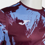 Maglia sportiva uomo Joma in blu e bordeaux con design audace e traspirante per atleti