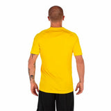 Maglia sportiva uomo Joma gialla con maniche corte, ideale per il calcio e le attività all'aperto