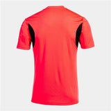 Maglia sportiva uomo Joma in colore rosso con dettagli neri, ideale per il calcio e le attività all'aperto