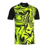 Maglia da calcio uomo Joma Lion II in verde neon con design astratto e maniche nere