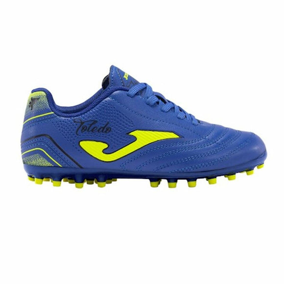 Scarpe da calcio per bambini suola sintetica Joma Sport in blu e giallo con design accattivante