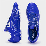 Scarpe da calcio uomo Joma in blu con suola in gomma per prestazioni elevate sul campo