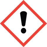 Logo di avviso di pericolo di sostanze chimiche per elimina calcare per caffettiere Jura