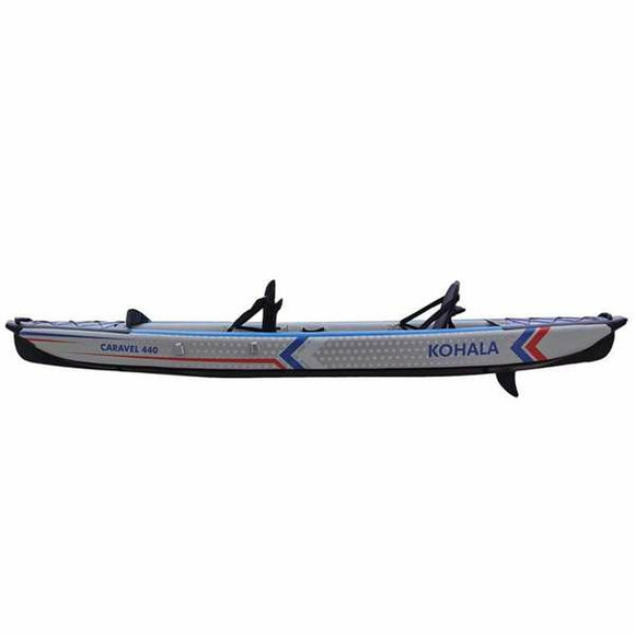 Kayak gonfiabile Kohala Caravel 440 progettato per sport acquatici leggeri e avventure all'aria aperta.