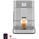 Caffettiera superautomatica KitchenAid 15 bar in acciaio inox con funzionalità di preparazione del caffè e cappuccino