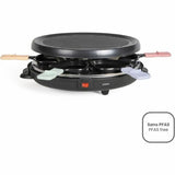 Piastra grill Livoo senza PFAS con design antiaderente e spatole colorate per grigliare cibi in modo sano