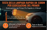Lampada di polimerizzazione a infrarossi, 3300 W, timer da 1 a 60 minuti.