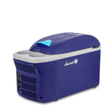 Mini frigo Łucznik 8 litri azzurro, compatto e ideale per picnic e viaggi, con design leggero