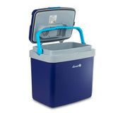 Mini frigo portatile 33 litri con maniglia e coperchio blu ideale per picnic e viaggi