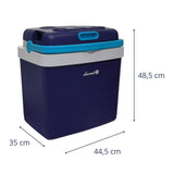Mini frigo portatile 33 litri di Łucznik in blu, ideale per mantenere freschi cibi e bevande