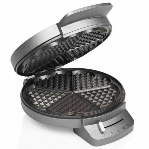 Macchina per waffle in acciaio inox Princess con piastre antiaderenti e regolazione della temperatura