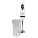 Frullatore a immersione 300W Feel Maestro in bianco con bicchiere in plastica trasparente per frullati e puree