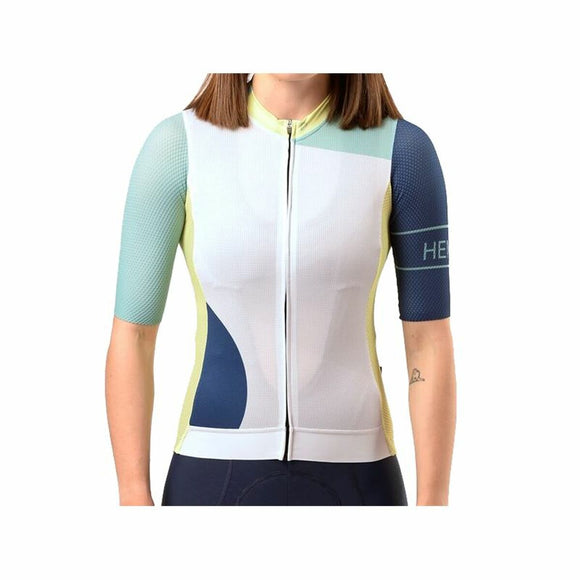 Maglia da ciclismo donna Hemon in tessuto leggero, con maniche corte e zip frontale, ideale per le pedalate estive