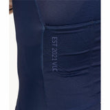 Dettaglio della maglia da ciclismo uomo azzurra Hemon con tessuto tecnico e design ergonomico