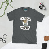 Maglietta unisex I'm just a chill guy in grigio con grafica divertente e comoda