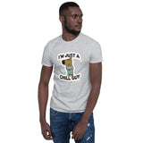 Maglietta unisex I'm just a chill guy in grigio con grafica divertente per un look informale