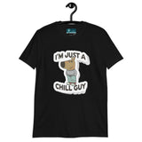 Maglietta unisex I'm just a chill guy con design divertente e rilassato in nero