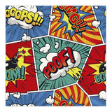 Mascherina igienica in stoffa riutilizzabile con design colorato ispirato ai fumetti per bambini