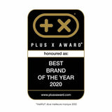 Logo premio Plus X Award per miglior marca dell'anno 2020 per caffettiera superautomatica Melitta SOLO