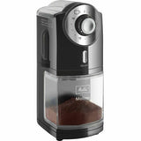Macinacaffè elettrico Melitta in nero con regolazione della macinatura e contenitore per polvere
