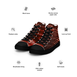 Sneakers alte in tela da uomo - spirale red