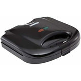 Piastra grill elettrica Adler MS 3032 in nero con indicatori di accensione e spegnimento