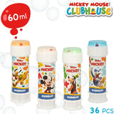 Flaconi di bolle di sapone Mickey Mouse da 60 ml, set da 36 pezzi per divertimento all'aria aperta