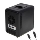 Mini frigo portatile nero Adler con ventola e porte di collegamento per uso versatile