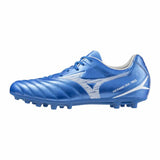 Scarpe da calcio Mizuno Monarcida uomo in blu con design elegante e suola per terreno erboso