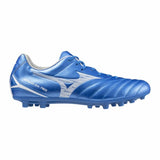 Scarpe da calcio Mizuno Monarcida uomo in blu con scarpetta leggera e suola in gomma per prestazioni elevate