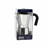 Caffettiera italiana 6 tazze Monix Vitro Express in confezione con manico ergonomico