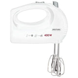 Frullatore MPM MMR-25 bianco con motore da 400W e fruste per mescolare efficacemente