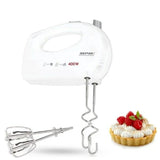 Frullatore MPM MMR-25 bianco con accessori, ideale per preparare dolci e frullati