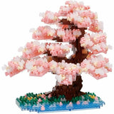 Albero di ciliegio in blocchi colorati, perfetto per il set di personaggi d'azione Bandai originali