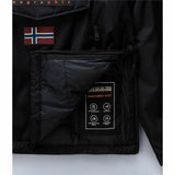 Giacca sportiva Napapijri uomo nera con interno imbottito e tasca frontale per la caccia e attività outdoor