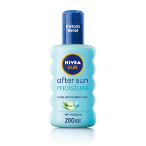 Flacone di crema dopo sole Nivea 200 ml, idrata e lenisce la pelle dopo l'esposizione al sole
