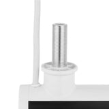 Dettaglio del bollitore elettrico istantaneo acciaio inox con attacco per tubi e design compatto.