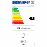 Etichetta energetica del mini frigo Oceanic 90 litri bianco con consumo annuale di 85 kWh