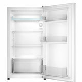 Interno del mini frigo Oceanic 90 litri bianco con ripiani regolabili e cassetto per verdure