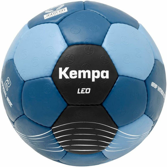 Pallone pallamano Kempa Leo taglia 3 blu e nero con design moderno per praticare sport all'aria aperta