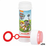 Contenitore di bolle di sapone Paw Patrol con anello per creare bolle colorate per bambini
