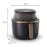 Friggitrice ad aria Philips 7,2 litri nera con tecnologia Rapid Air e display moderno