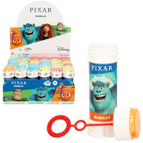 Confezione di bolle di sapone Pixar con personaggi colorati per giochi all'aperto e divertimento