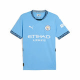 Maglia Manchester City 2024 2025 originale in blu con logo Puma e sponsor Etihad Airways