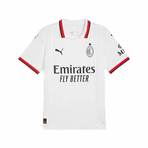 Maglietta Puma AC Milan originale in bianco con dettagli rossi e logo Emirates