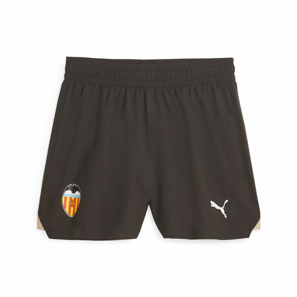 Pantaloncini sportivi uomo Puma in nero con logo Valencia FC per il calcio e le attività all'aria aperta