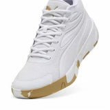 Scarpe basket uomo Puma Court Pro bianche con suola in gomma resistente per prestazioni ottimali in campo